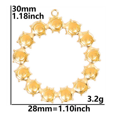 5 buc/lot Breloc cu fluture de animale de culoare aurie Ojo Turco Breloc din oțel inoxidabil pentru fabricarea de bijuterii, cap de craniu, ochi de stea, lună