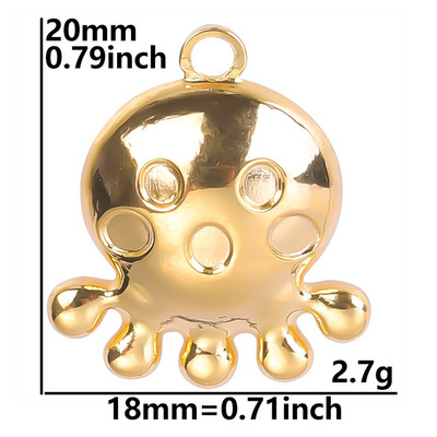 5 buc/lot Breloc cu fluture de animale de culoare aurie Ojo Turco Breloc din oțel inoxidabil pentru fabricarea de bijuterii, cap de craniu, ochi de stea, lună