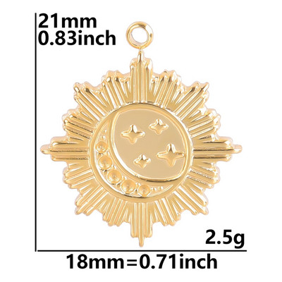 5 buc/lot Breloc cu fluture de animale de culoare aurie Ojo Turco Breloc din oțel inoxidabil pentru fabricarea de bijuterii, cap de craniu, ochi de stea, lună