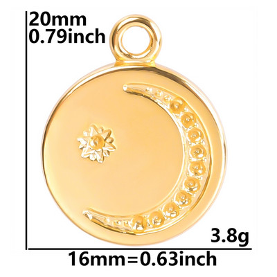 5 buc/lot Breloc cu fluture de animale de culoare aurie Ojo Turco Breloc din oțel inoxidabil pentru fabricarea de bijuterii, cap de craniu, ochi de stea, lună