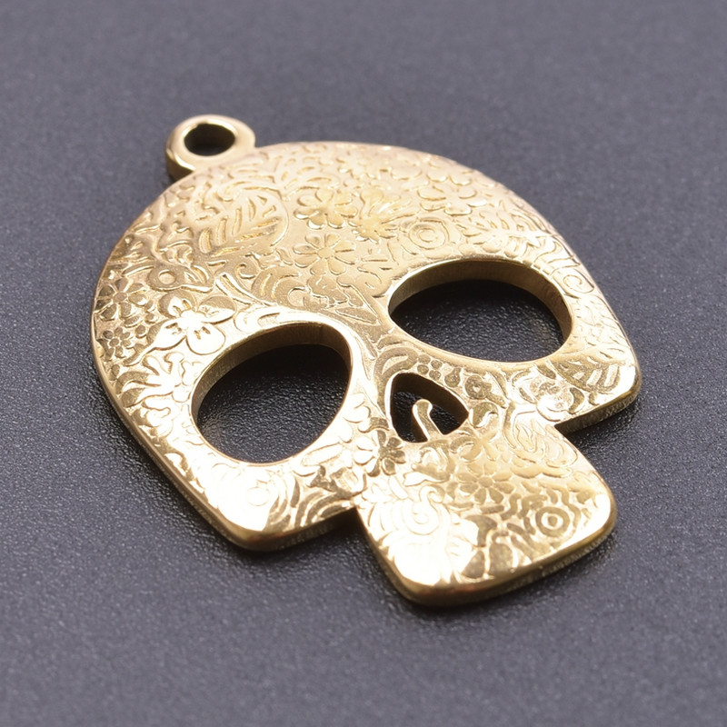 5 buc/lot Breloc cu fluture de animale de culoare aurie Ojo Turco Breloc din oțel inoxidabil pentru fabricarea de bijuterii, cap de craniu, ochi de stea, lună