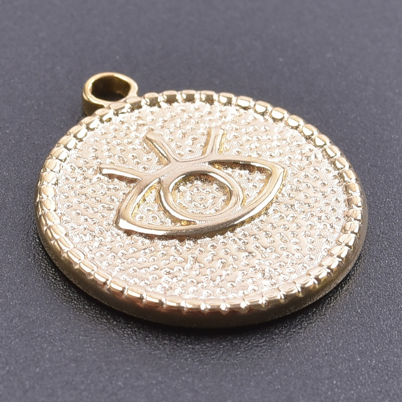 5 buc/lot Breloc cu fluture de animale de culoare aurie Ojo Turco Breloc din oțel inoxidabil pentru fabricarea de bijuterii, cap de craniu, ochi de stea, lună