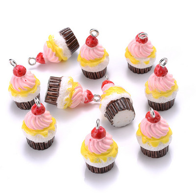 10 bucăți drăguț roșu acrilic căpșuni măr portocaliu mango fructe rășină pandantive brelocuri pentru bijuterii cercei colier accesoriu