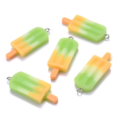 10 bucăți drăguț roșu acrilic căpșuni măr portocaliu mango fructe rășină pandantive brelocuri pentru bijuterii cercei colier accesoriu