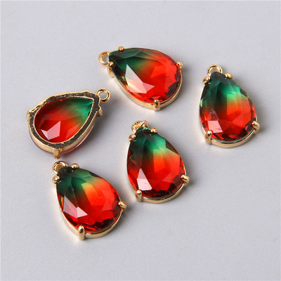 5 bucăți pandantiv cu bijuterii cu fațete colorate pentru vindecare, cristale naturale, pandantiv cu piatră de cuarț pentru fabricarea de bijuterii, accesorii de colier