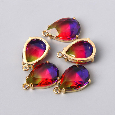 5 bucăți pandantiv cu bijuterii cu fațete colorate pentru vindecare, cristale naturale, pandantiv cu piatră de cuarț pentru fabricarea de bijuterii, accesorii de colier