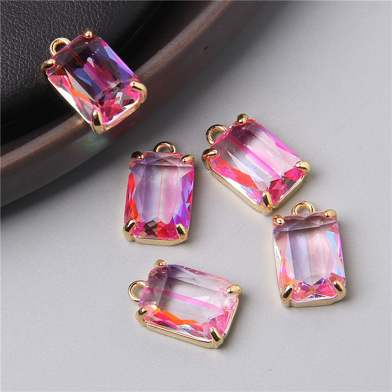 5 bucăți pandantiv cu bijuterii cu fațete colorate pentru vindecare, cristale naturale, pandantiv cu piatră de cuarț pentru fabricarea de bijuterii, accesorii de colier