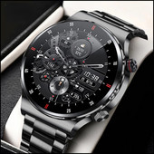 ECG+PPG Bluetooth Call Smart Watch 2023 Men Full Touch Sport Watch Health Tracker Vīriešu viedpulkstenis, ūdensizturīgs Android iOS ierīcēm