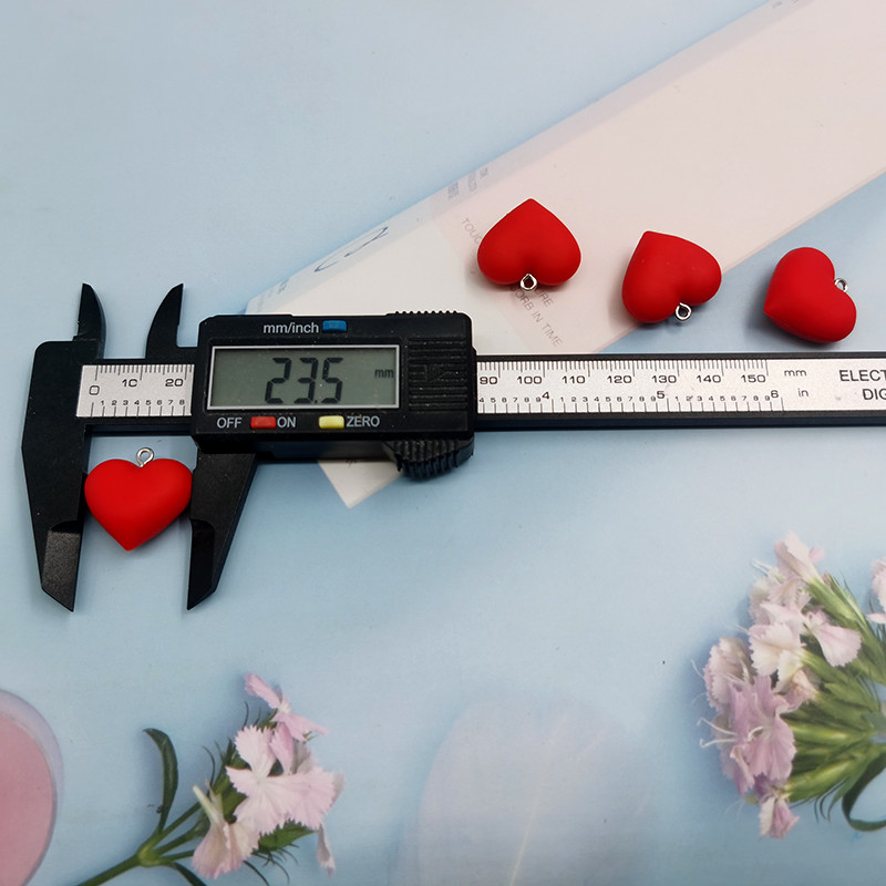 10 buc. Brelocuri Kawaii cu inimă roșie de dragoste pentru realizarea de bijuterii pandantiv drăguț, cercei, colier, accesorii pentru breloc C498