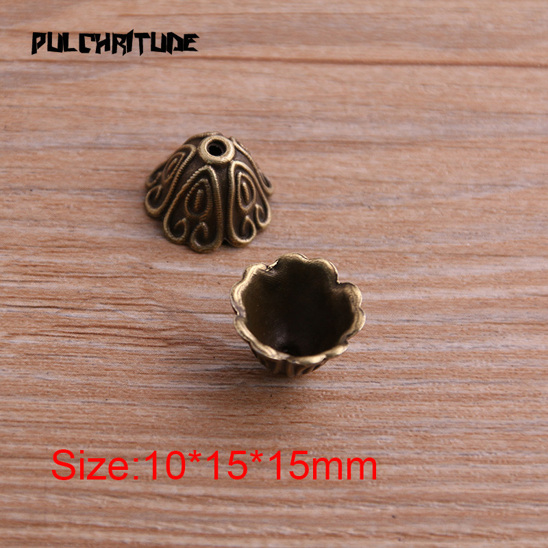 10 buc 10 * 15 * 15 mm două culori mărgele capace Breloc corn gol pandantive accesorii bijuterii bricolaj receptacle farmece