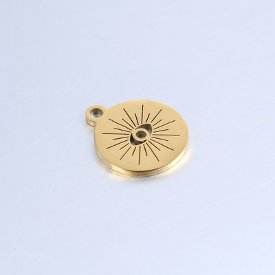 5 buc/lot oglindă din oțel inoxidabil, circulară scobită, pandantive cu ochi de diavol, brelocuri pentru bricolaj, colier, brățări, bijuterii, descoperiri