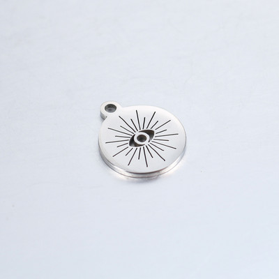 5 buc/lot oglindă din oțel inoxidabil, circulară scobită, pandantive cu ochi de diavol, brelocuri pentru bricolaj, colier, brățări, bijuterii, descoperiri