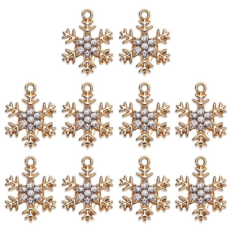 17*22MM 20 buc./set de înaltă calitate, fulg de nea auriu, pandantiv, cercei de modă, bijuterii lucrate manual, accesorii cu ridicata.