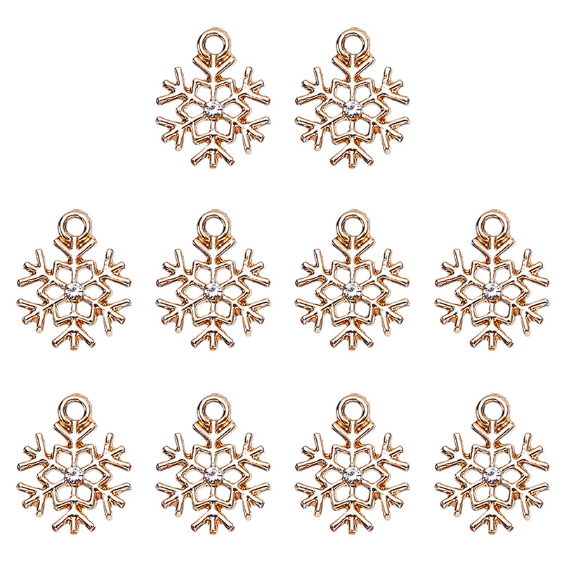 17*22MM 20 buc./set de înaltă calitate, fulg de nea auriu, pandantiv, cercei de modă, bijuterii lucrate manual, accesorii cu ridicata.