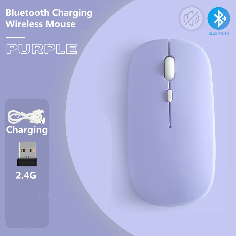 Mouse Bluetooth fără fir reîncărcabil Macaron Mouse USB 2,4G pentru Android Windows Tablet Laptop Notebook PC pentru mobil IPAD