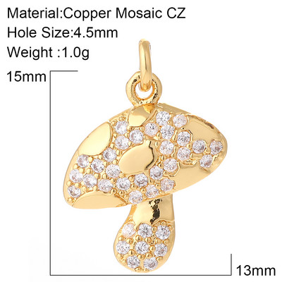 Ciupercă Cactus Ciupercă Păpădie pentru Bijuterii Materiale Culoare Aurie Cercei Diy Colier Brățară Charms de designer Pandantiv