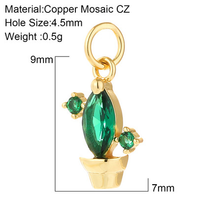 Ciupercă Cactus Ciupercă Păpădie pentru Bijuterii Materiale Culoare Aurie Cercei Diy Colier Brățară Charms de designer Pandantiv