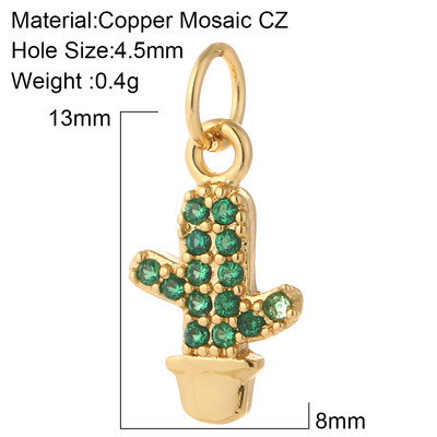 Ciupercă Cactus Ciupercă Păpădie pentru Bijuterii Materiale Culoare Aurie Cercei Diy Colier Brățară Charms de designer Pandantiv