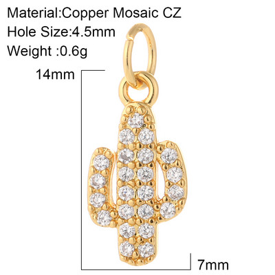 Ciupercă Cactus Ciupercă Păpădie pentru Bijuterii Materiale Culoare Aurie Cercei Diy Colier Brățară Charms de designer Pandantiv
