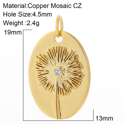 Ciupercă Cactus Ciupercă Păpădie pentru Bijuterii Materiale Culoare Aurie Cercei Diy Colier Brățară Charms de designer Pandantiv