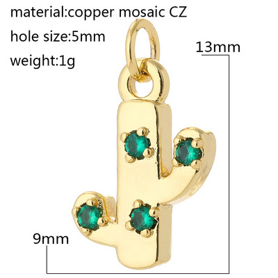 Ciupercă Cactus Ciupercă Păpădie pentru Bijuterii Materiale Culoare Aurie Cercei Diy Colier Brățară Charms de designer Pandantiv
