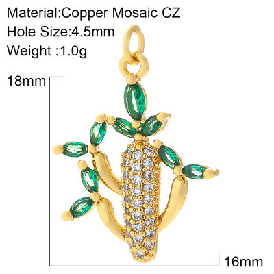 Ciupercă Cactus Ciupercă Păpădie pentru Bijuterii Materiale Culoare Aurie Cercei Diy Colier Brățară Charms de designer Pandantiv