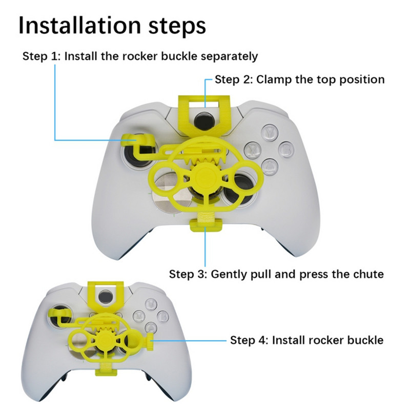 Jocuri de curse Mini volan de imprimare 3D Controler auxiliar joc Joystick Simulator Gamepad pentru Xboxone/X/S/Elite