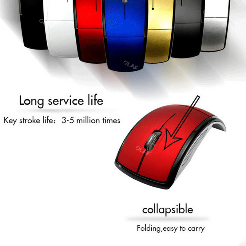 Arc 2.4G juhtmevaba kokkupandav hiir Juhtmeta hiired USB kokkupandavad vastuvõtjad Mängud Arvuti Sülearvuti Aksessuaar