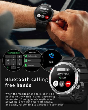 2022 Νέο Bluetooth Call Έξυπνο ανδρικό ρολόι 1,6 ιντσών 400*400 οθόνη HD 600 mAh μεγάλη μπαταρία Αθλητικό έξυπνο ρολόι ανδρών για Android OIS+Box