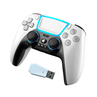 Controler de joc BT fără fir Gamepad cu Touchpad cu lumină RGB Suport tasta din spate Joystick 3D pentru PS3 PS5 PS4 Android Switch PC