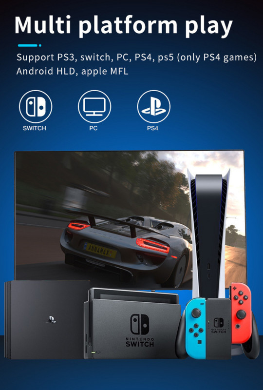 Controler de joc BT fără fir Gamepad cu Touchpad cu lumină RGB Suport tasta din spate Joystick 3D pentru PS3 PS5 PS4 Android Switch PC