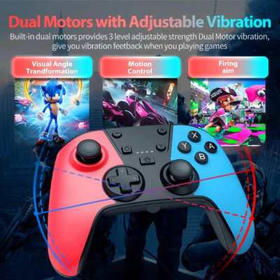 Belaidis žaidimų valdiklis skirtas Nintendo Switch Professional Controller Nuotolinio žaidimų pulto vairasvirtė Switch konsolės žaidimų priedams