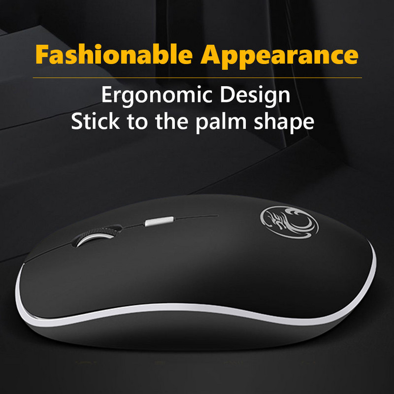 Ergonomski miš Bežični miš Računalni miš PC USB optički 2.4 Ghz 1600 DPI tihi miševi Mini bešumni miševi za PC prijenosno računalo Mac