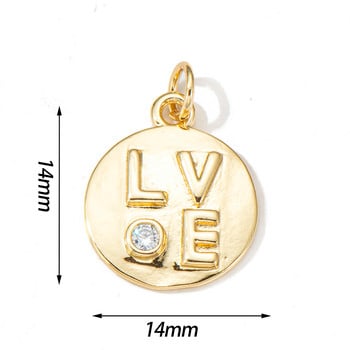 Pipitree Copper Cubic Zirconia Mini Small DIY Charms fit Βραχιόλι Κολιέ Moon Star Heart Butterfly Charms Κοσμήματα Αξεσουάρ