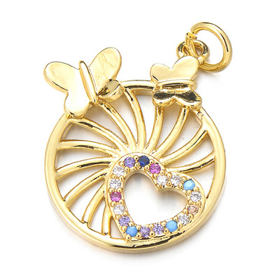 Pipitree cupru zirconiu cubic mini brelocuri bricolaj se potrivesc brățară colier luna stea inimă fluture farmece accesorii bijuterii