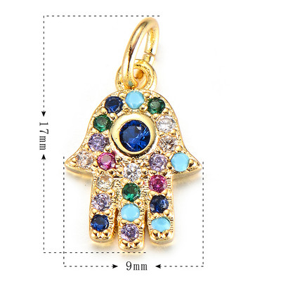 Pipitree cupru zirconiu cubic mini brelocuri bricolaj se potrivesc brățară colier luna stea inimă fluture farmece accesorii bijuterii