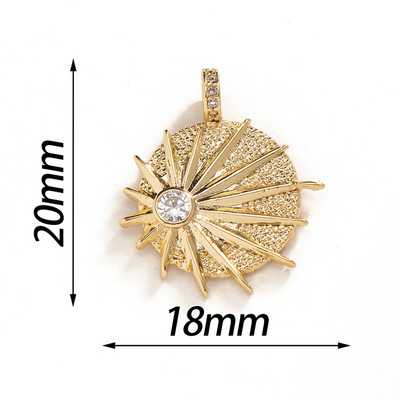 Pipitree cupru zirconiu cubic mini brelocuri bricolaj se potrivesc brățară colier luna stea inimă fluture farmece accesorii bijuterii