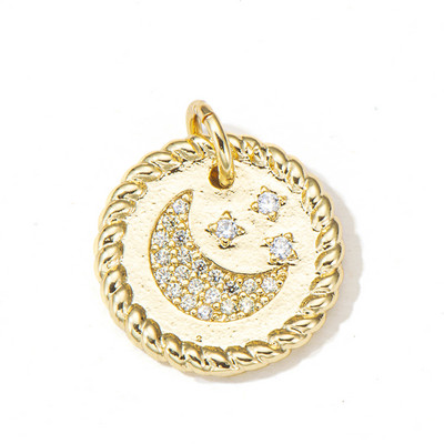 Pipitree cupru zirconiu cubic mini brelocuri bricolaj se potrivesc brățară colier luna stea inimă fluture farmece accesorii bijuterii