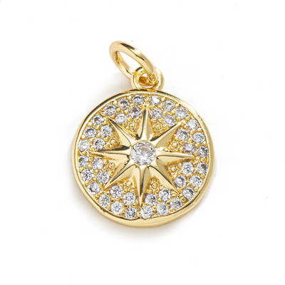 Pipitree cupru zirconiu cubic mini brelocuri bricolaj se potrivesc brățară colier luna stea inimă fluture farmece accesorii bijuterii