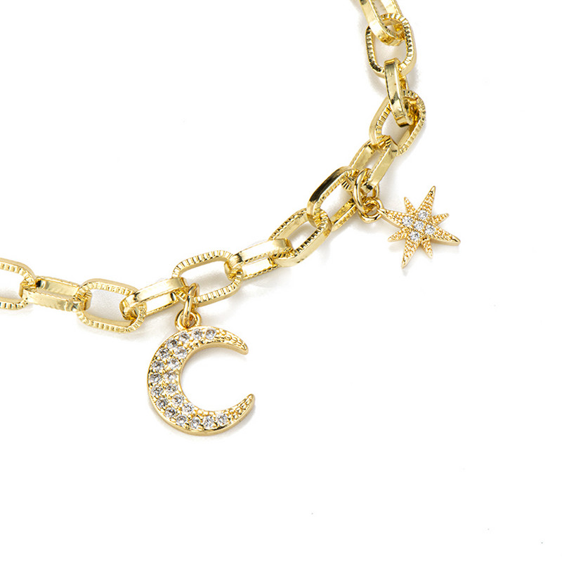 Pipitree cupru zirconiu cubic mini brelocuri bricolaj se potrivesc brățară colier luna stea inimă fluture farmece accesorii bijuterii