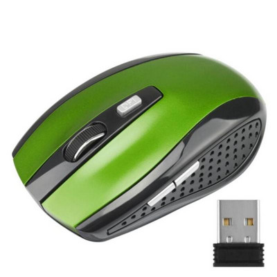 Mouse fără fir USB RYRA 1600DPI 2,4 Ghz Mouse pentru jocuri 3 trepte 6 taste Silențios pentru PC, laptop, birou, șoareci de gaming reglabil, mouse cu baterie