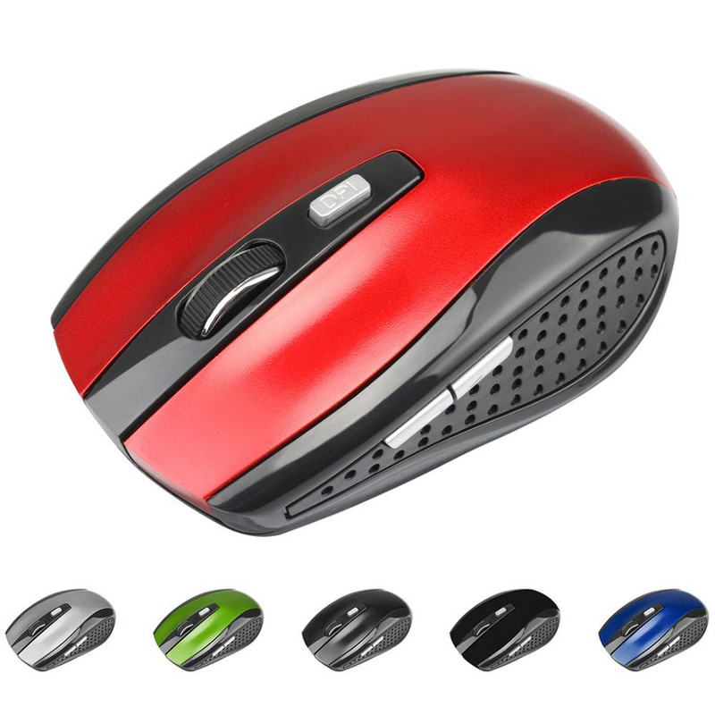 Mouse fără fir USB RYRA 1600DPI 2,4 Ghz Mouse pentru jocuri 3 trepte 6 taste Silențios pentru PC, laptop, birou, șoareci de gaming reglabil, mouse cu baterie