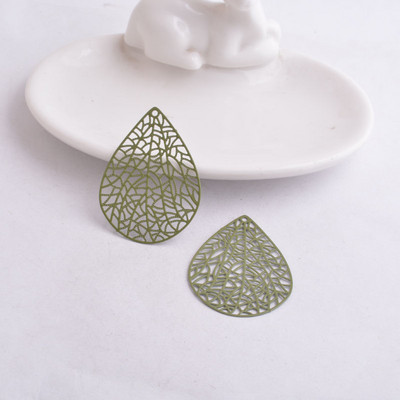 30 komada AB2617 30 mm*41 mm privjesci u obliku kapi vode, privjesci u obliku stabljike lista Uradi sam naušnice