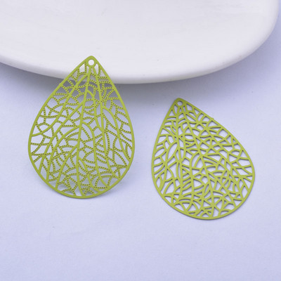 30 komada AB2617 30 mm*41 mm privjesci u obliku kapi vode, privjesci u obliku stabljike lista Uradi sam naušnice
