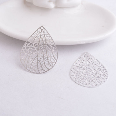 30 komada AB2617 30 mm*41 mm privjesci u obliku kapi vode, privjesci u obliku stabljike lista Uradi sam naušnice