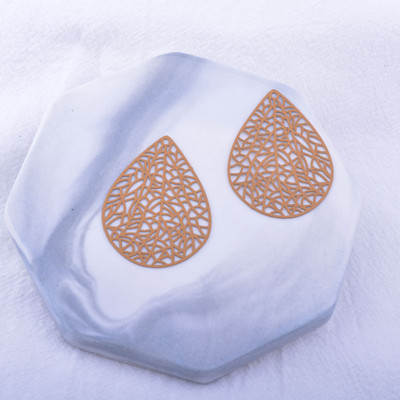 30 komada AB2617 30 mm*41 mm privjesci u obliku kapi vode, privjesci u obliku stabljike lista Uradi sam naušnice