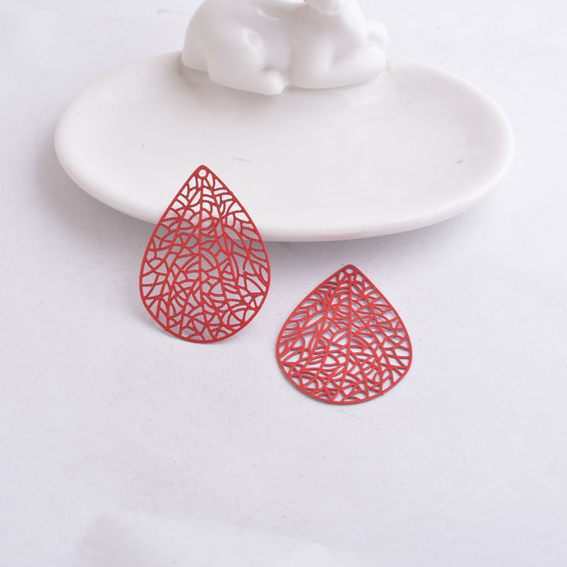 30 komada AB2617 30 mm*41 mm privjesci u obliku kapi vode, privjesci u obliku stabljike lista Uradi sam naušnice