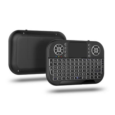 RYRA A8 Mini tastatură Bluetooth 2.4G Mod dublu 7 culori Iluminare din spate Telecomandă pentru tastatură pentru Windows Android TV