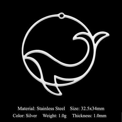 Rozsdamentes acél geometriai minimalista barkács fülbevaló medál varik nagykereskedelem kagyló kaméleon szkarabeusz nyaklánc delfin készítés