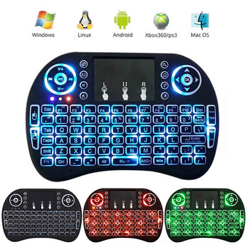 Rii i8 Mini Keyboard 2.4G Dual Modes Handheld Fingerboard Backlit Touchpad Τηλεχειριστήριο για TV Box PC